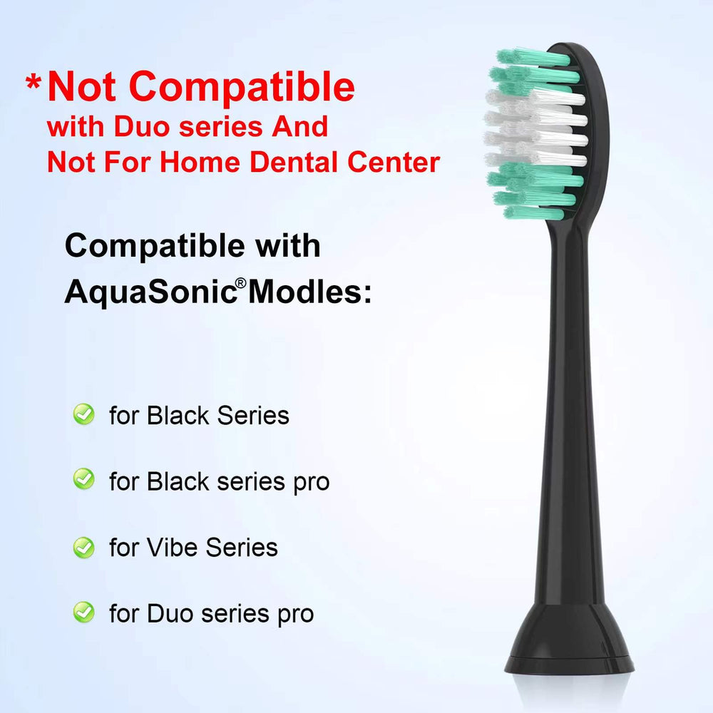 Box of 10 EVERYSTEP replacement toothbrush heads for AquaSonic Black Series