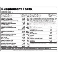 Close-up of multivitamin capsules