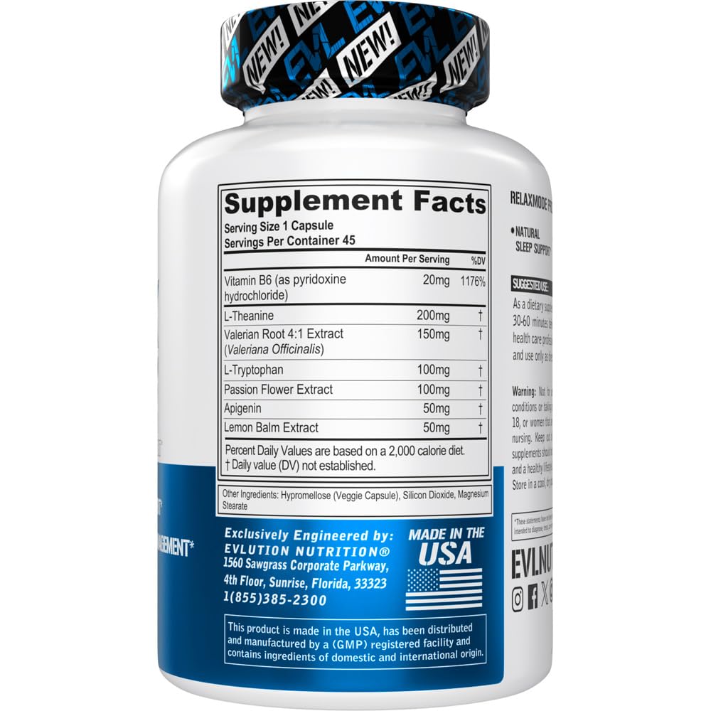 RelaxMode ingredients - L-Theanine and Valerian Root