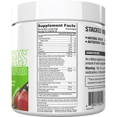 EVL Stacked Greens ingredients panel