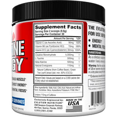 Creatine Energy powder with Rocket Pop flavor and ingredients
