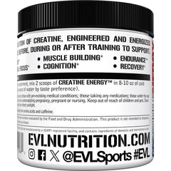 Ingredients including B+C vitamins, caffeine and beta-alanine in Creatine Energy