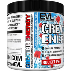 EVL Creatine Energy box and measurement scoop for easy dosing