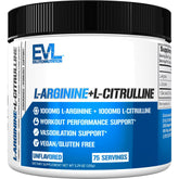 EVLUTION Nutrition L-Arginine + L-Citrulline powder with 2000mg complex on label