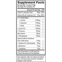 Scooping EVL EAA Energy powder into a shaker