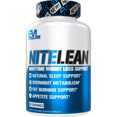 NiteLean Night Time Fat Burner bottle with sleep support formula