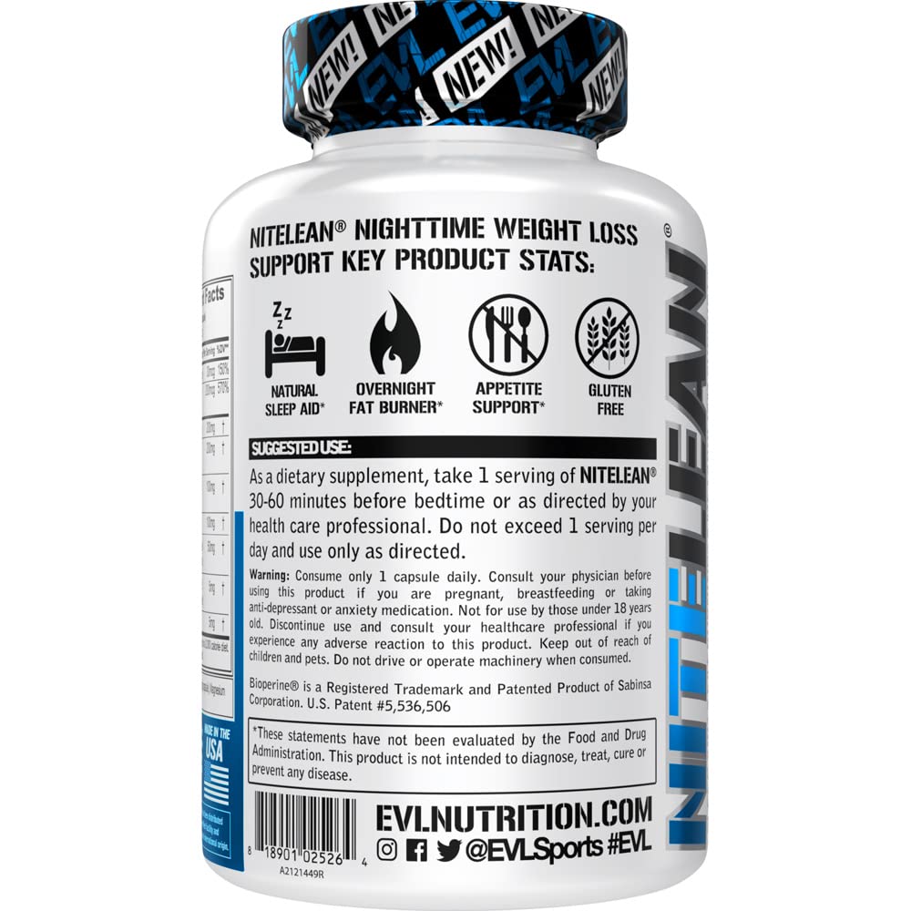 Supplements capsules with BioPerine and other sleep-support ingredients