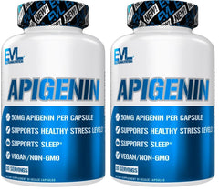 Evlution Pure Apigenin 50mg Chamomile extract bottle label
