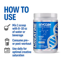 Athlete performing a workout with Evogen Creatine Monohydrate