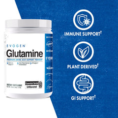 Serving of Evogen Glutamine in shake cup