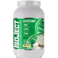 Evogen Isoject Naturals vanilla scoop highlights ultra-pure whey for fast post-workout absorption