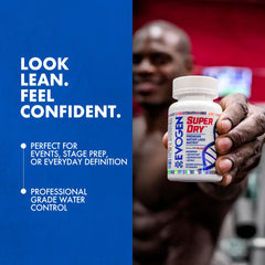 Evogen Super Dry beach-ready lifestyle scene suggesting potential definition enhancement