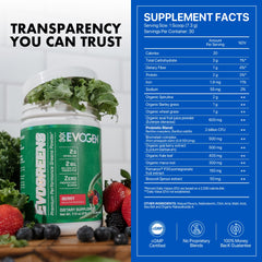 Evogreens Berry packaging on display