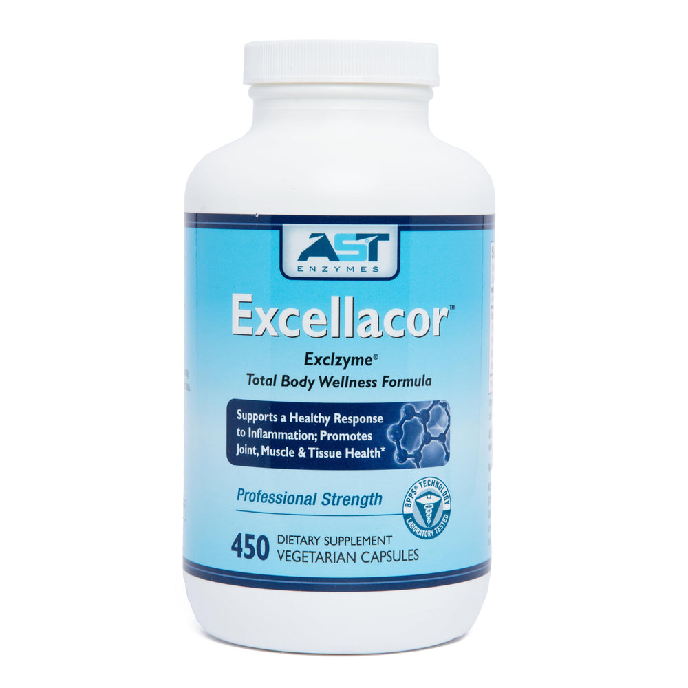 Front label of AST Enzymes Excellacor-450 bottle