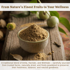 Close-up texture of Triphala powder