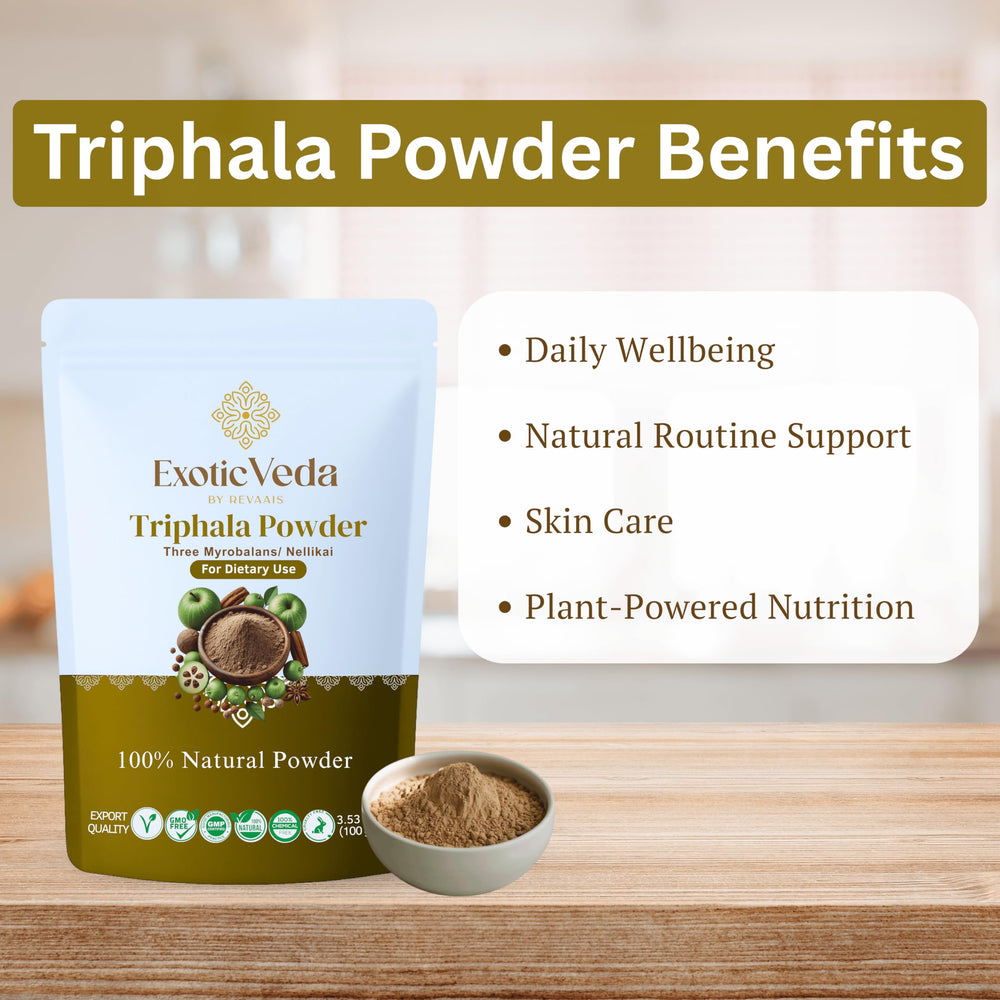 Packaging box for Exotic Veda Triphala Powder 100g