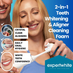 Whitening action of the foam on teeth