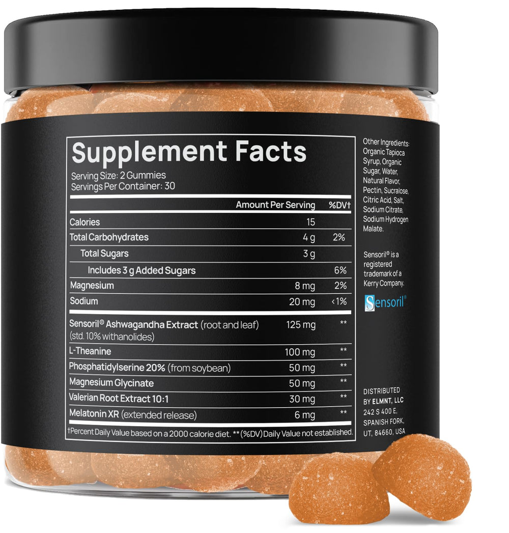 Close-up of extended-release melatonin gummies