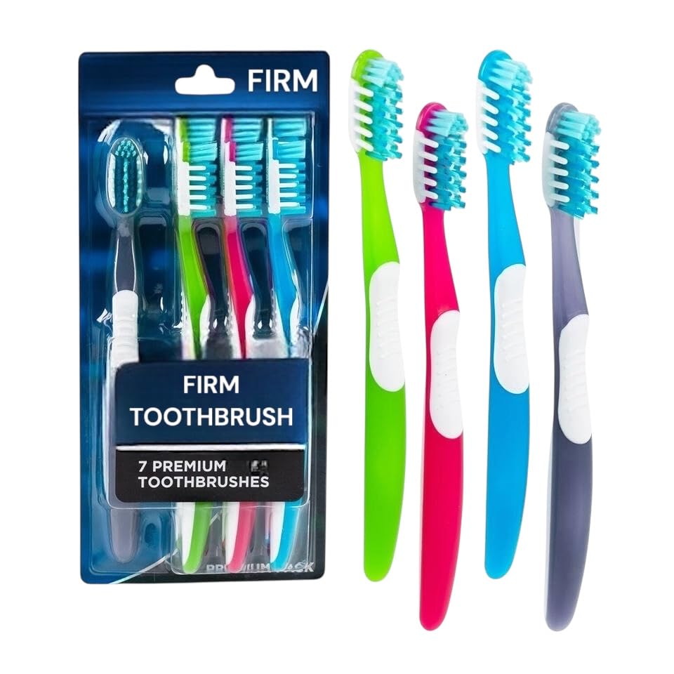 Ergonomic Contoured Handle Toothbrush with angled neck design