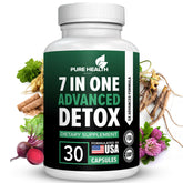 Bottle of Extra Strength 7-in-1 Detox Capsules for Full Body Cleanse