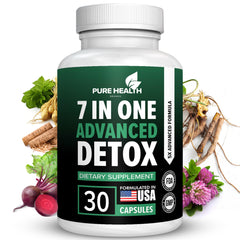 Bottle of Extra Strength 7-in-1 Detox Capsules for Full Body Cleanse