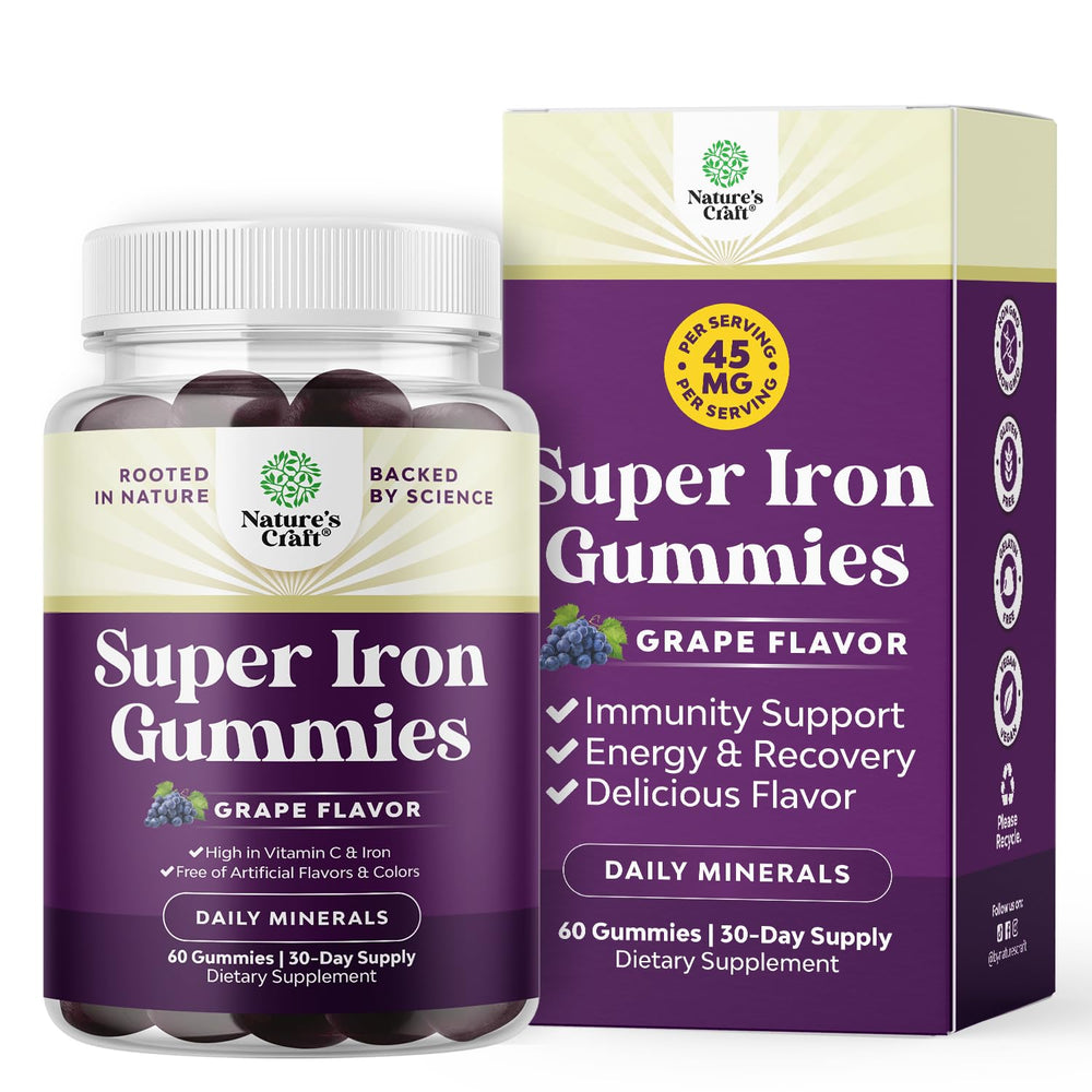 Hero image of extra strength iron gummies for women and men