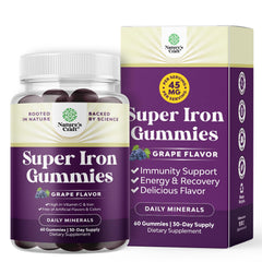 Hero image of extra strength iron gummies for women and men