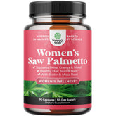 Bottle of Extra Strength Saw Palmetto for Women 500mg - 90 capsules