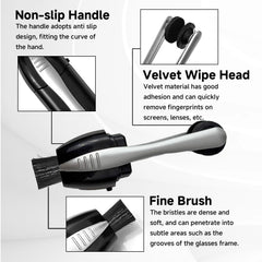 Person using Eye Glasses Cleaner 3PC on glasses