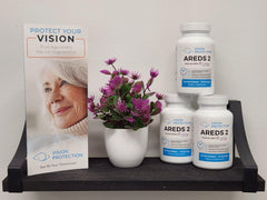 Eye health support and macula nourishment imagery.