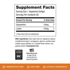 Vision health concept illustrating lutein and zeaxanthin support