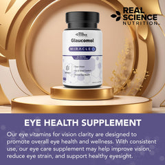 Eye health vitamins for vision support and reduced eye strain