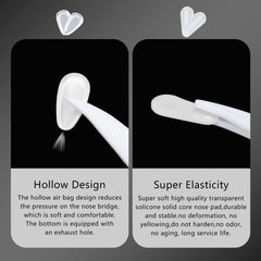 Air chamber and hard-core structure on silicone nose pads