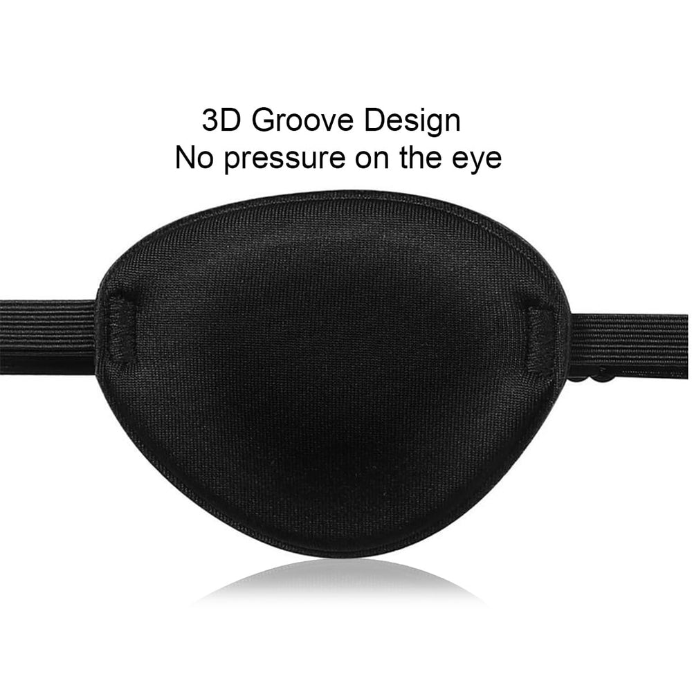 Comfort-fit eye patch with adjustable strap for men and women