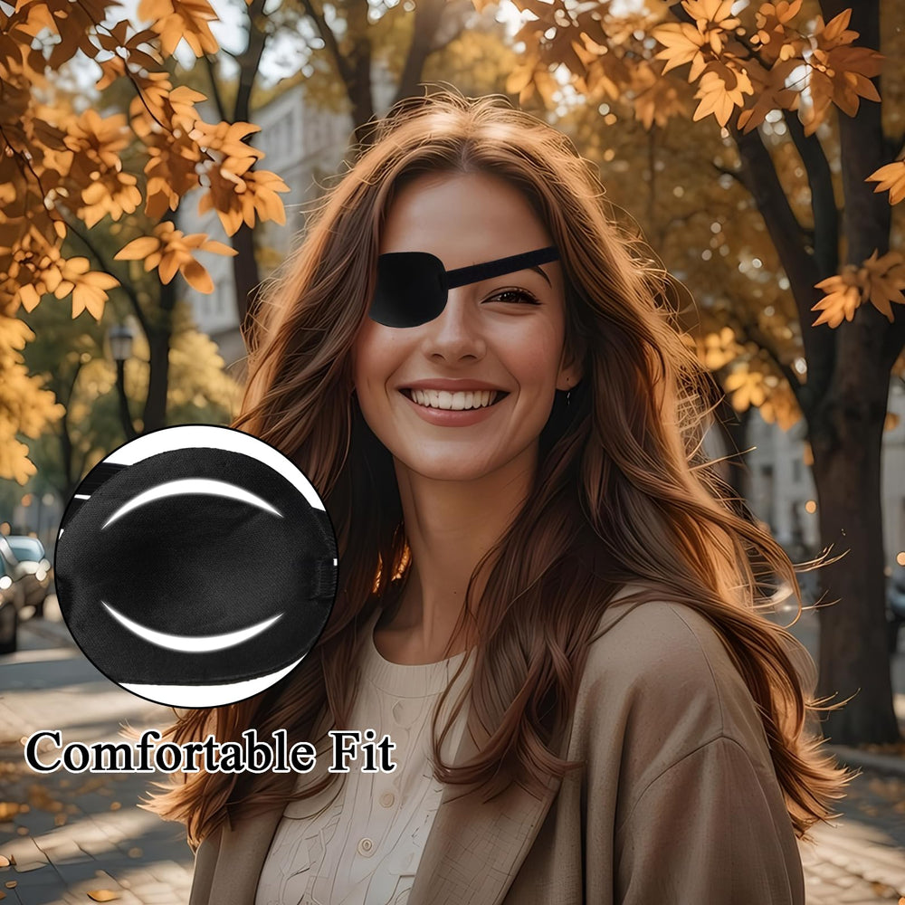 Close-up of soft skin-friendly material eye patch