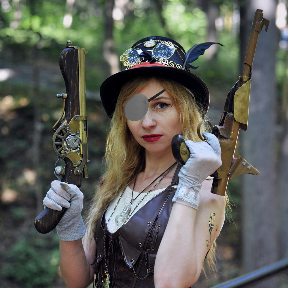 Adjustable strap close-up on grey eye patch