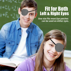 Grey eye patch designed for left eye use