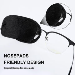 Left and right eye compatible eye patch for glasses