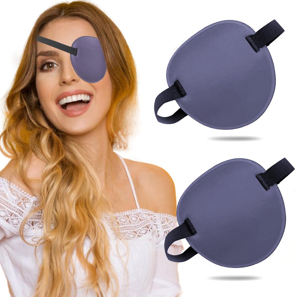 Purple adjustable eye patch with breathable foam padding