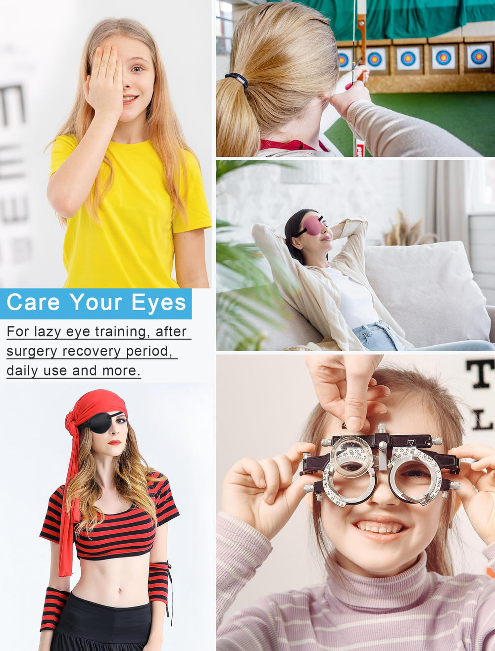 Two purple eye patches in a pack