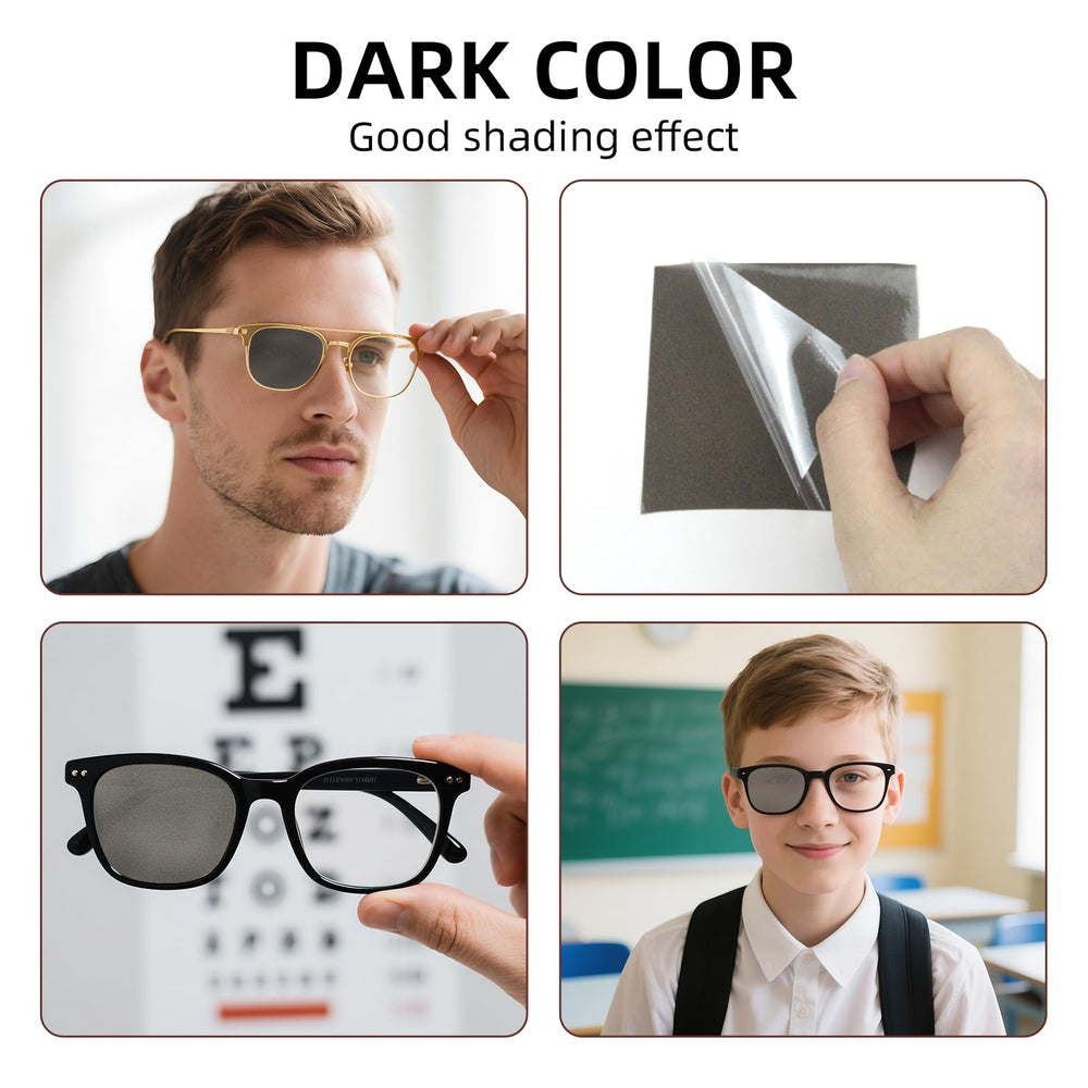 Usage steps: trace outline, cut, clean lens, and apply