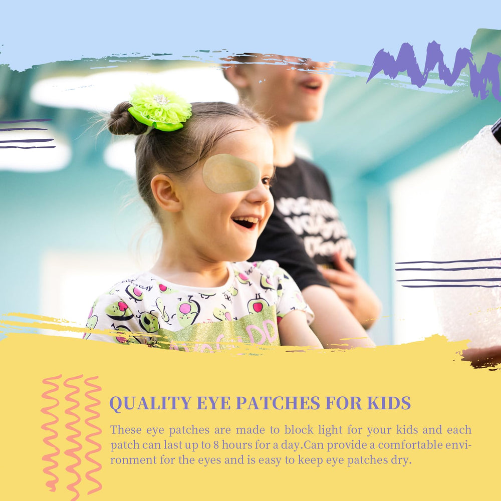 Yellow adhesive eye patches for adults and kids