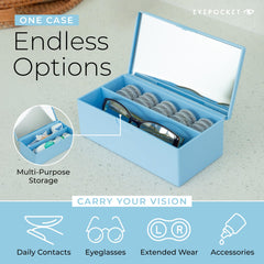 Smooth interior surface of EYEPOCKET case for easy cleaning