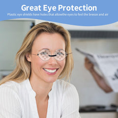 Eye shield with ventilation holes for airflow