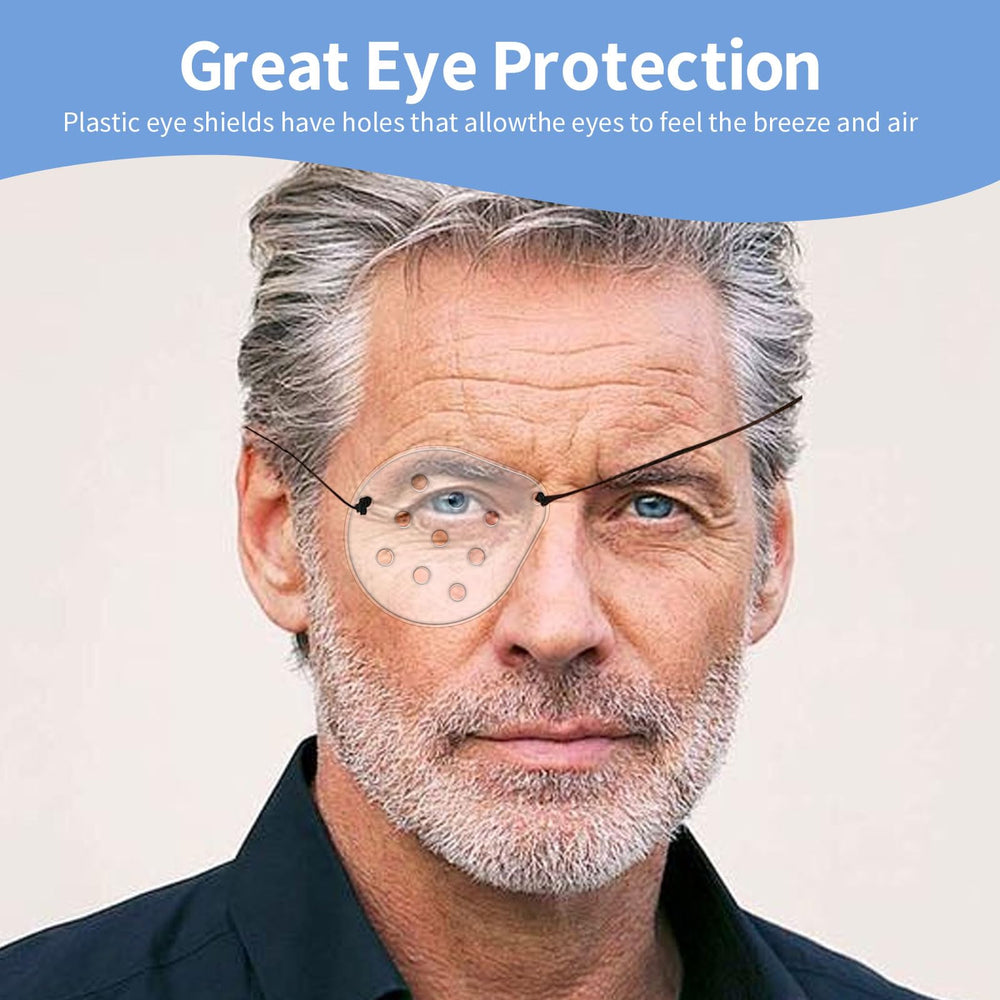 Convenient pack of four eye shields for easy healing