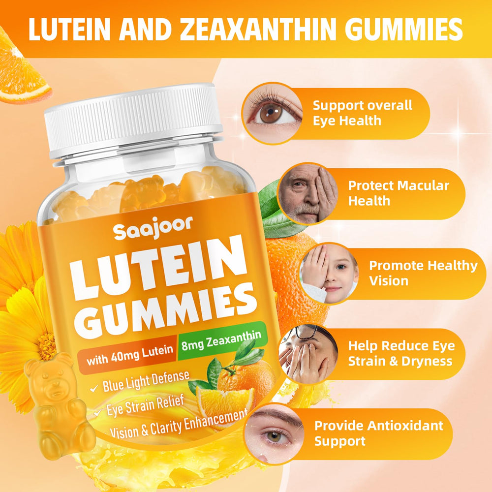Eye vitamin gummies package for eye health and vision support