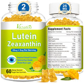 Bottle of Mango Lutein and Zeaxanthin gummies for eye health.