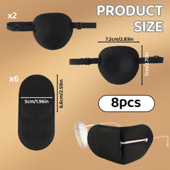 3D contour design eye patch creating space between patch and eye to prevent contact