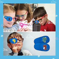 Over-glasses eye patch showing size and fit
