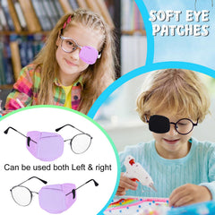 Washable and reusable eye patches for glasses